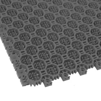 Плитка модульная ПВХ грязезащитная Пластфактор Optima Duos Пыльно-серая RAL 7037 0,375 кв.м 16 мм