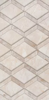 Плитка облицовочная Нефрит Дженни ромбы бежевая 400x200x8 мм (15 шт.=1,2 кв.м)