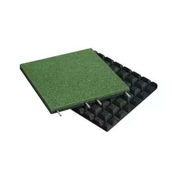 Плитка резиновая с рельефным основанием Sporto 500х500х30 мм зеленая