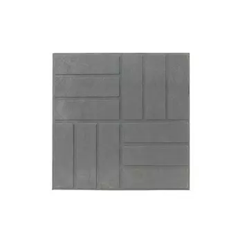 Плитка тротуарная 12 кирпичей 330х330х25 мм серая полимерпесчаная Lel-Eco