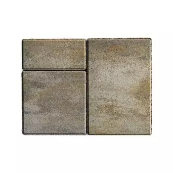 Плитка тротуарная разноразмерная Старый город Ландхаус 80/160/240х160х60 color mix песчаник бетонная Браер (12,9 кв.м)
