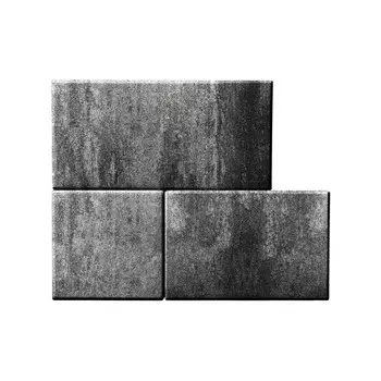 Плитка тротуарная разноразмерная Триада 600/450/300х300х60 color mix Ночь бетонная Браер (12,96 кв.м)