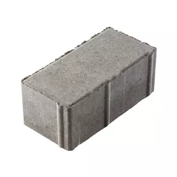 Плитка тротуарная Б.2.П.8 В (25) Брусчатка кирпичик 100х200х80 мм серая бетонная Выбор