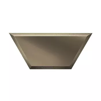 Плитка зеркальная четырехугольная 200х86х4 мм Дом стекольных технологий Соты бронзовая с фацетом