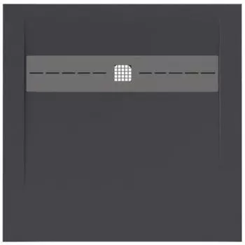 Поддон Allen Brau Infinity литьевой мрамор 90х90х3 см квадрат антрацит низкий (8.21001-AM)