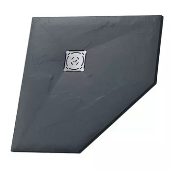 Поддон RGW Stone Tray искусственный камень 90х90х2,5 см трапеция графит низкий (16155099-02G)