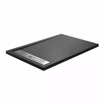 Поддон WasserKraft Abens искусственный камень 120х80х4 см прямоугольник черный низкий (20T06)