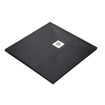 Поддон WasserKraft Dill искусственный камень 90х90х3,5 см квадрат черный низкий (61T03)