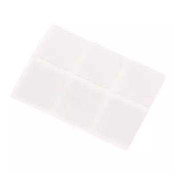 Подпятник фетровый 30х30 мм самоклеящийся белый (6 шт.)