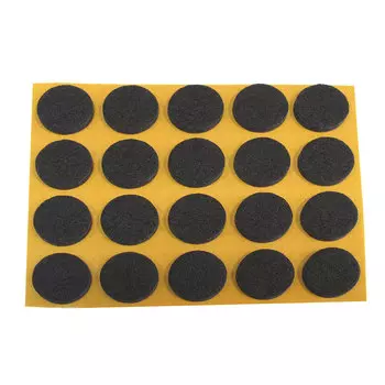 Подпятник фетровый d18 мм самоклеящийся темный (20 шт.)