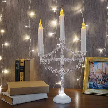 Подсвечник со свечками Neon-Night белый (513-034)