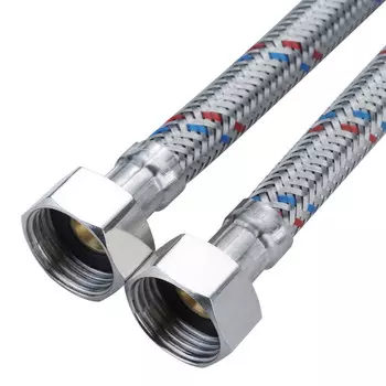 Подводка гибкая для воды CTM 1/2 ВР(г) х 1/2 ВР(г) 120 см (CWFHF120)