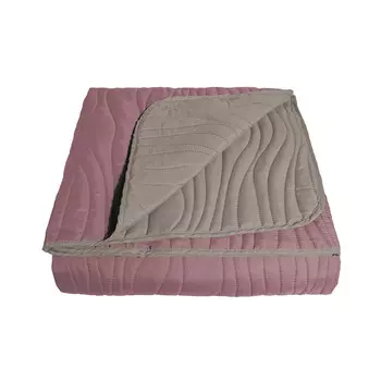 Покрывало 200х220 см Melissa Кора двустороннее стеганое зефир/серо-коричневый (5091650 07)