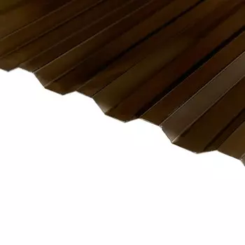 Поликарбонат монолитный профилированный Кинпласт 1,3 мм 1,05х2 м серая бронза