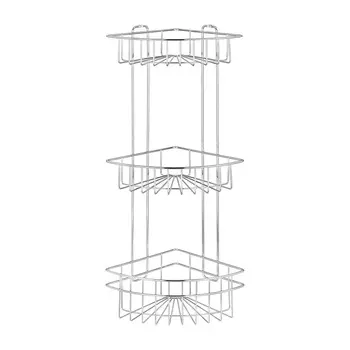 Полка для ванной ЧМЗ Кашалот угловая трехъярусная 229х229х683 мм металл хром (507-006-01)
