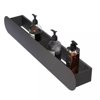 Полка для ванной Flow Round 600х92х90 мм металл черная (Fl-ro-m60-ч/3844)