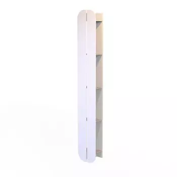 Полка для ванной Flow Round пятиярусная с крючками 150х96х1000 мм металл белая (Fl-ro-p15кр-б)