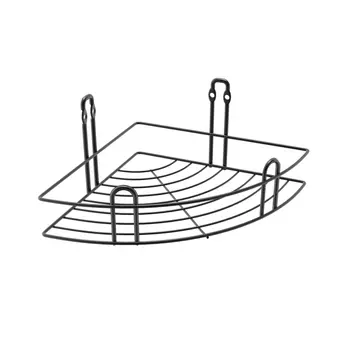 Полка для ванной Fora Fresh угловая 200х115х200 мм металл черная (FOR-FR035BL)