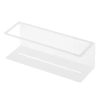 Полка для ванной Граф Держалкин с полотенцедержателем 300х100х100 мм металл белая (H2-der-б)