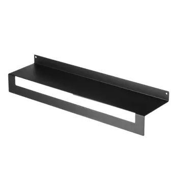 Полка для ванной Граф Держалкин с полотенцедержателем 500х115х60 мм металл черная (H1-pol-ч)