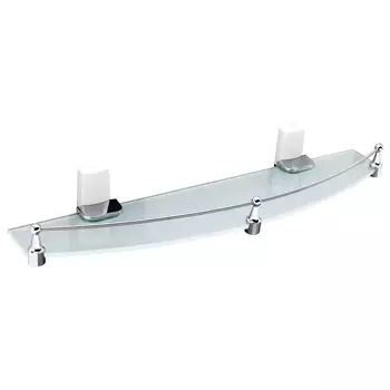 Полка для ванной WasserKraft Leine K-5000 WHITE 125х500х70 мм стекло/металл хром/белая (K-5044W)