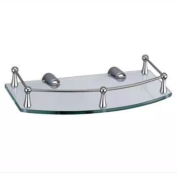 Полка для ванной WasserKraft 160х260х50 мм стекло/металл хром (K-588)