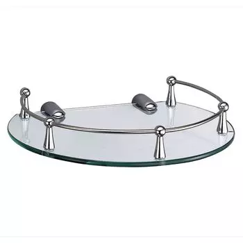 Полка для ванной WasserKraft 210х250х50 мм стекло/металл хром (K-566)