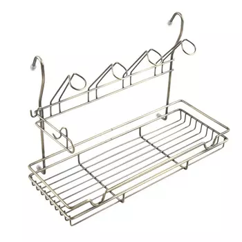Полка на рейлинг комбинированная 395х173х265 мм античная бронза (MX-420 AB)