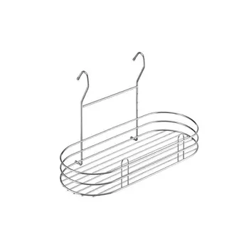 Полка на рейлинг овальная 400х185х250 мм хром (LE 560)