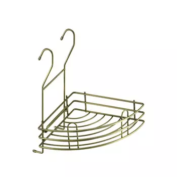 Полка на рейлинг угловая малая 270х195х60 мм античная бронза (LE 550 AB)