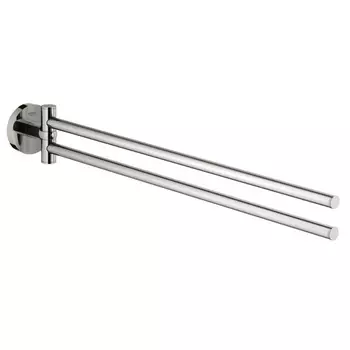 Полотенцедержатель Grohe Essentials 439 мм двойной поворотный на шуруп сталь хром (40371001)