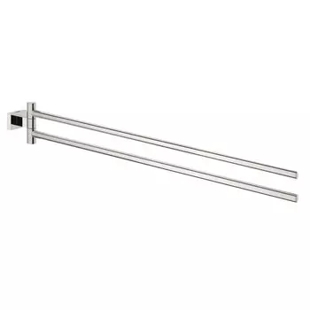 Полотенцедержатель Grohe Essentials Cube 439 мм двойной поворотный на шуруп сталь хром (40624001)