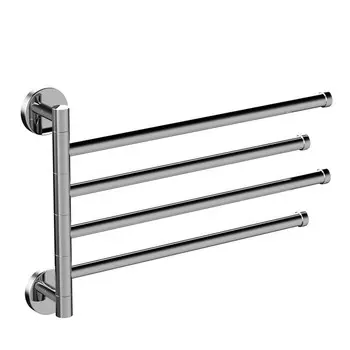 Полотенцедержатель Haiba HB114 360 мм четверной поворотный на шуруп металл хром (539747)