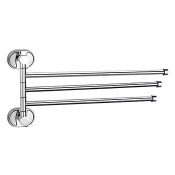 Полотенцедержатель РМС А10 195 мм тройной поворотный на шуруп нержавеющая сталь хром (A1025)