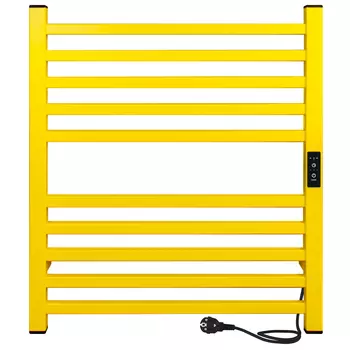 Полотенцесушитель электрический Indigo Attic 600х530 мм 80 Вт с терморегулятором желтый
