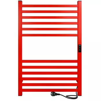 Полотенцесушитель электрический Indigo Attic 800х530 мм 90 Вт с терморегулятором красный