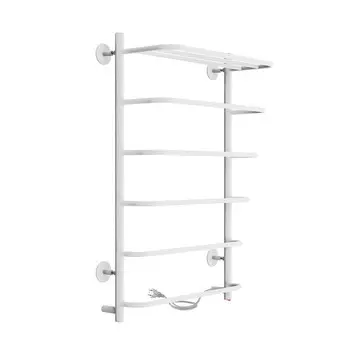 Полотенцесушитель электрический Indigo Hit с полкой 700х432 мм 90 Вт белый