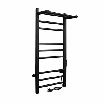 Полотенцесушитель электрический Indigo Line Trinity с полкой 700х332 мм 90 Вт с терморегулятором черный муар