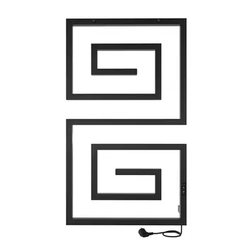 Полотенцесушитель электрический Indigo Lira 1030х600 мм 167 Вт с терморегулятором черный муар