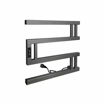 Полотенцесушитель электрический Indigo Muza 430х500 мм 64 Вт с терморегулятором графит металлик