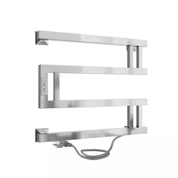 Полотенцесушитель электрический Indigo Muza 430х500 мм 64 Вт с терморегулятором хром