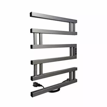 Полотенцесушитель электрический Indigo Muza 630х500 мм 128 Вт с терморегулятором графит металлик