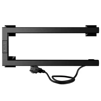 Полотенцесушитель электрический Indigo Nix 200х500 мм 40 Вт с терморегулятором правый черный муар