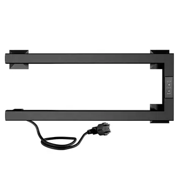 Полотенцесушитель электрический Indigo Nix 200х500 мм 40 Вт с терморегулятором левый черный муар