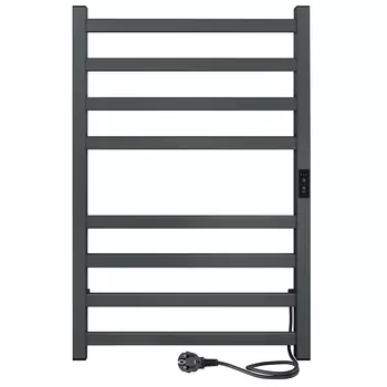 Полотенцесушитель электрический Indigo Oktava Slim 3 800х530 мм 90 Вт с терморегулятором серый