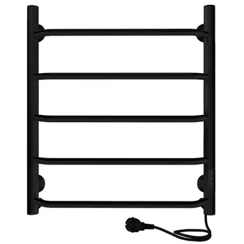 Полотенцесушитель электрический Indigo Roof Lux 600х532 мм 60 Вт с терморегулятором черный муар