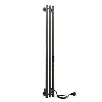 Полотенцесушитель электрический Indigo Style 1200х132 мм 65 Вт с терморегулятором оружейная сталь