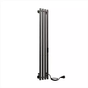 Полотенцесушитель электрический Indigo Style 1200х182 мм 65 Вт с терморегулятором оружейная сталь