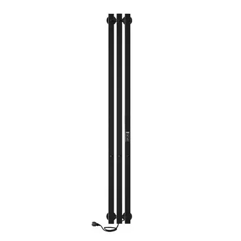 Полотенцесушитель электрический Indigo Style Pro 1200х130 мм 75 Вт с терморегулятором черный муар