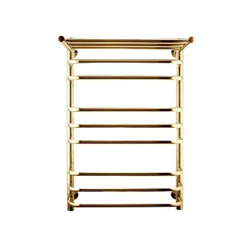 Полотенцесушитель водяной Indigo Brace 800х500 мм лесенка с полкой золото